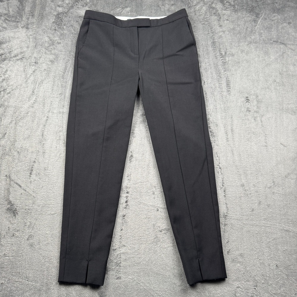Brooks Brothers Dress Pants Womens 2 Black Wool Pintuck Split Hem Excellent
